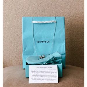 Dainty Tiffany & Co. crown charm and chain.